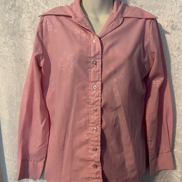Vintage Lee Mar pageant Pink Button-Up Blouse - Picture 1 of 6